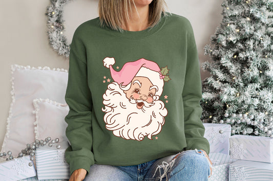 Retro Santa Sweater, Christmas Sweatshirt